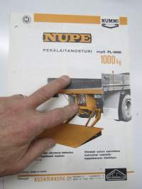 Nummi Nupe PL-1000 perälaitanosturi -myyntiesite