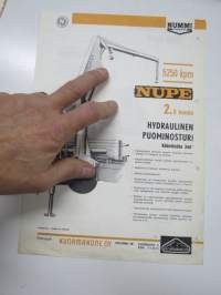 Nummi Nupe 2.5 ton hydraulinen puominosturi 360 astetta -myyntiesite