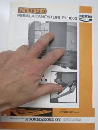 Nummi Nupe PL-1000 perälaitanosturi -myyntiesite