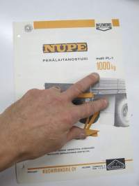 Nummi PL-1 1000 kg perälaitanosturinosturi -myyntiesite