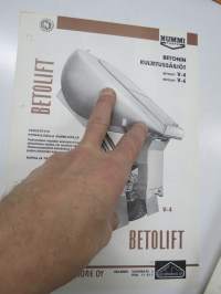 Nummi Betolift V-4, V-6 betoninkuljetussäiliö -myyntiesite