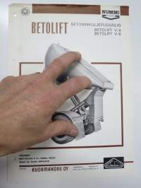 Nummi Betolift V-4, V-6 betoninkuljetussäiliö -myyntiesite