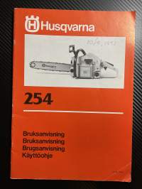 Husqvarna moottorisaha 254 -käyttöohje