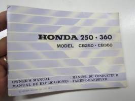 Honda 250 - 360 Model CB260 - CB360 Owner´s manual / Manuel du conducteur / Fahrer-Handbuch / Manual de explicaciones -käyttöohjekirja englanti - ranska - saksa