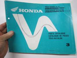 Honda TRX300NPR (Fourtrax300) TRX300FWNPR (Fourtrax300 4X4) Parts List -varaosaluettelo