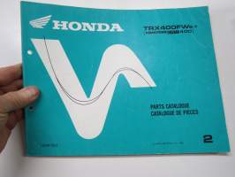 Honda TRX400FWS-T (Fopurtrax Foreman 400) Parts List -varaosaluettelo