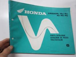 Honda CR500RL - RM - RN - RP - RR - RS Parts Catalogue -varaosaluettelo