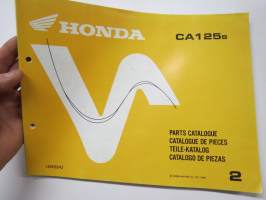 Honda CA125S Parts Catalogue -varaosaluettelo