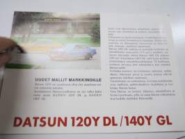 Datsun Sunny 120 / 140 Y -myyntiesite / sales brochure