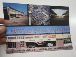Autotalo Pekka Mäkinen, Tampere -esite (Sisu, Vanaja ym.), erään aikakautensa suurimman toimijan esittely / mainos