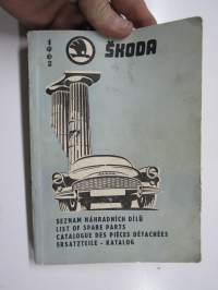 Skoda Octavia 1,1 L OHV - 1,2 L OHV 1962 List of Spare Parts, Seznam nahradnich dilu, Datalogue de pièces détachees, Ersatzteile-Katalog -varaosaluettelo
