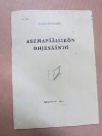 Asemapäällikön ohjesääntö 1951
