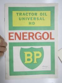 BP Energol Tractor Oil Universal Hd -traktoriöljyn esite