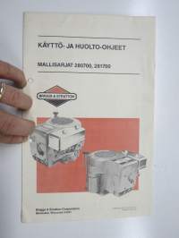 Briggs & Stratton mallisarjat 280700-281700 -käyttö- ja huolto-ohjeet