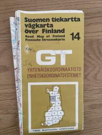 Suomen tiekartta GT 1974 nr 14