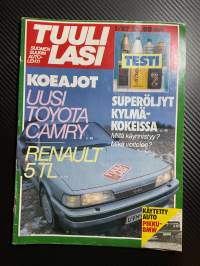 Tuulilasi 1987 nr 1 Koeajo uusi Toyota Camry ja Renault 5 TL