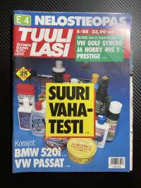 Tuulilasi 1988 nr 5, koeajo BMW 520i ja Volkswagen Passat GL 1.8, käytetty Toyota Hiace