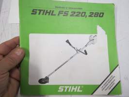 Stihl FS 220, 280 Raivaussaha -käyttöohje & varaosaluettelo