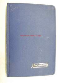 Strömberg 1941 -mainos / taskukirja ruotsiksi, runsaasti teknistä tietoa sähköalaan liittyen