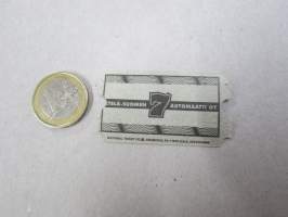 Etelä-Suomen Automaatti Oy - Voittoseteli (peliautomaatista), nr 35303 - National Ticket Co painama, kävi maksuksi voittopaikan tuotteisiin