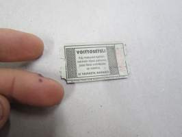 Etelä-Suomen Automaatti Oy - Voittoseteli (peliautomaatista), nr 35300 - National Ticket Co painama, kävi maksuksi voittopaikan tuotteisiin