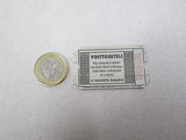 Etelä-Suomen Automaatti Oy - Voittoseteli (peliautomaatista), nr 35301 - National Ticket Co painama, kävi maksuksi voittopaikan tuotteisiin