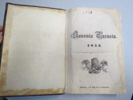 Sanomia Turusta 1852 & 1853 vuosikerrat yhteissidoksena + puolivuosikerta 1881