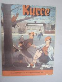 Kurre 1955 - Postipankki kevättervehdys - asiakaslehti; Sähköiset reikäkorttikoneet, Kaikki maksaa -kuvasarja, Rahapaja, Postilaatikot kuntoon, Postitalo Hämeenlinna