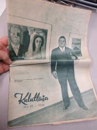 Kuluttaja 1958 nr 45, Kansikuva Wäinö Aaltonen / Taiteilijaliitto 1958, Lihankäyttö kotitaloudessa, Korkealle kehon kunto, mainoksia, ym.