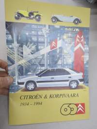 Citroën & Korpivaara 1934-1994 60 vuotta -historiikki, esittelee eri saavutuksia