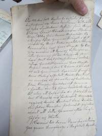 Gräfvas / Gruvas rälssitila Askola Hovarböle, haltuunottopöytäkirja 30.9.1818, omistaja neiti Anna Moberg -asiakirja, ruotsinkielinen