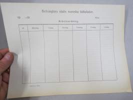 Helsingfors stads svenska folkskolor - Arbetsordning -lukujärjestys 1900 -uvun alkuvuosikymmeniltä