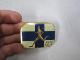 Paavo Nurmi / Karl Fazer -rasia / tin box