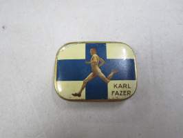 Paavo Nurmi / Karl Fazer -rasia / tin box