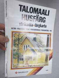 Tikkurila Oy 1988 talomaali - husfärg Ultra - Pika-Teho, Teho, Panssarimaali - Pansarfärg, Yki värikartta - färgkarta -colour chart