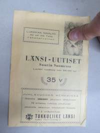 Länsi-Uutiset 35 V - Ehkäisykeinot ja avioliiton onni - Tukkuliike Länsi -ehkäisytietoutta & tuoteluettelo