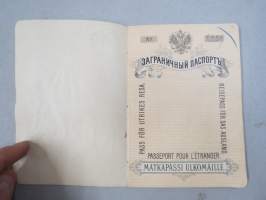 Заграничный паспортъ - Matkapassi ulkomaille - Pass för utrikesresa - Reisepass für das Ausland, fil. kand Arnold Nordling sekä vaimo Anna, 21.6.1912, Helsinki
