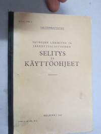 Valtionrautatiet vaunujen lämmitys- ja jäähdytyslaitteiden selitys ja käyttöohjeet