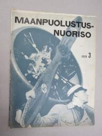Maanpuolustusnuoriso 1938 nr 3, Nuorisoa 20 vuoden takaa 1918, Euroopan nuorisoa, Reservilentäjiä Santahaminassa, mainoksia, ym.