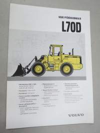 Volvo L70D pyöräkuormaaja -myyntiesite