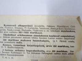 Suomen Laulu arpajaiset nr 31669 -arpalippu