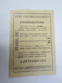 Suomen Sairaanhoitajataryhdistys, arpajaiset nr 039749 Sjuksköterskeföreningen i Finland -arpalippu