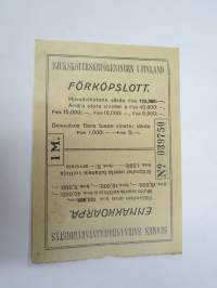 Suomen Sairaanhoitajataryhdistys, arpajaiset nr 039750 Sjuksköterskeföreningen i Finland -arpalippu