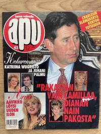 Apu 1994 nr 43 - Kohuromanssi Katriina Wuoristo ja Juhani Palmu, Charlesin elämänkerta kertoo totuuden, Armi Aavikko löysi uuden ilon, ym.