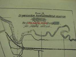 Kenttälinnoituksia, linnoistuskarttoja (Somme) -linnoitustekniikkaan liittyviä opetuskarttoja 5 kpl