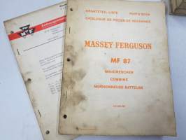 Massey-Ferguson Mähdrescher 87 Ersatzteil-Liste 1966 + Ändrungsmitteilung 1967 (leikkuupuimuri) -Parts Book / varaosaluettelo + muutokset