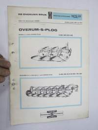 Överum Buren S 200, 300, 400 / Delburen S 400, 500 - SA 600, 700, 800 aurat -varaosaluettelo