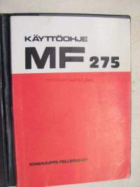 Massey Ferguson 275 / 275-4 traktori -käyttöohjekirja, sis erillisen osuuden nelivedolle + varaosakuvasto