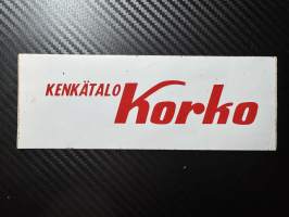 Kenkätalo Korko tarra