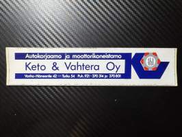 Keto & Vahtera Oy tarra